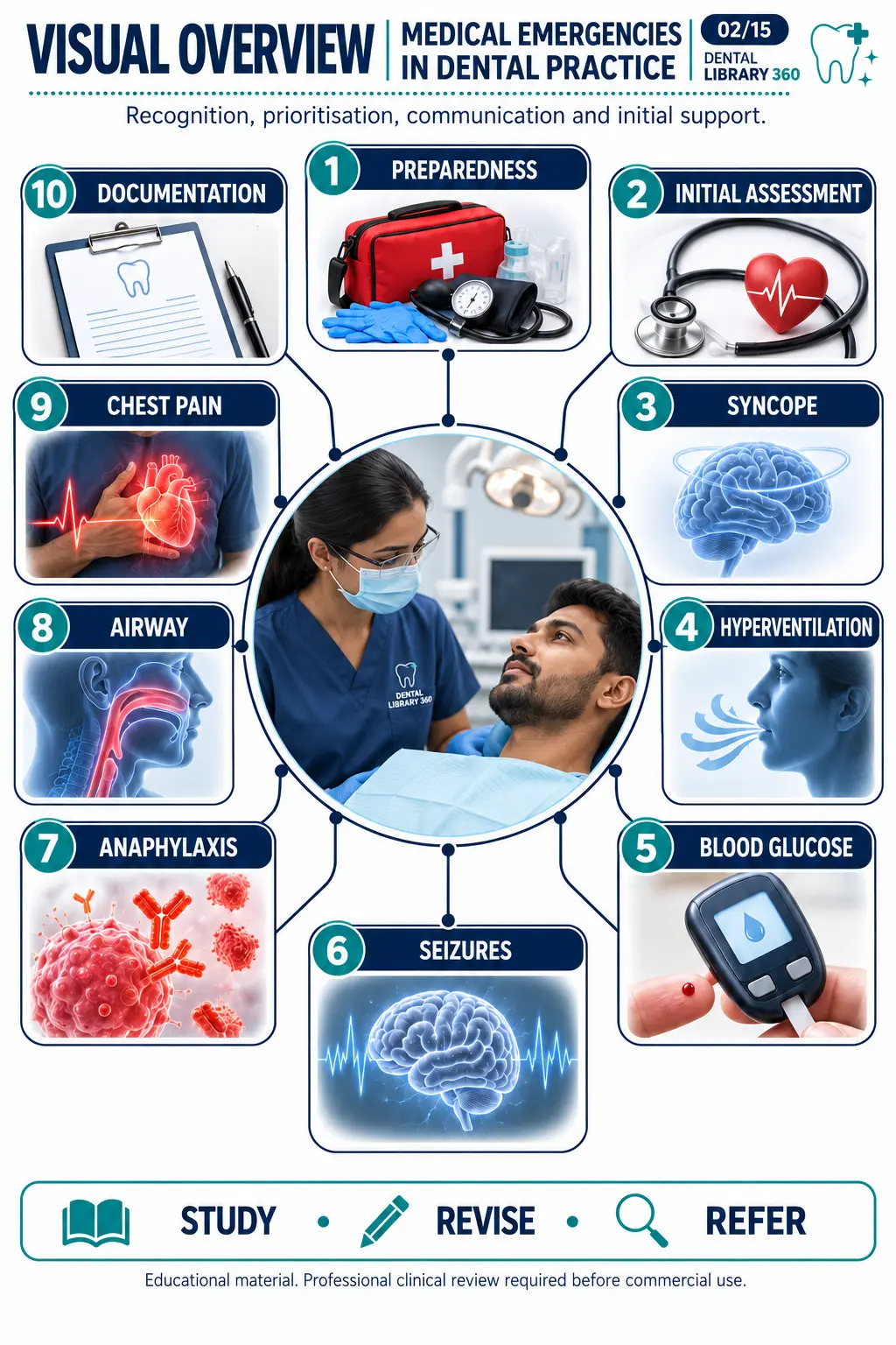Sample page from the Dental Study Library 360 visual guides