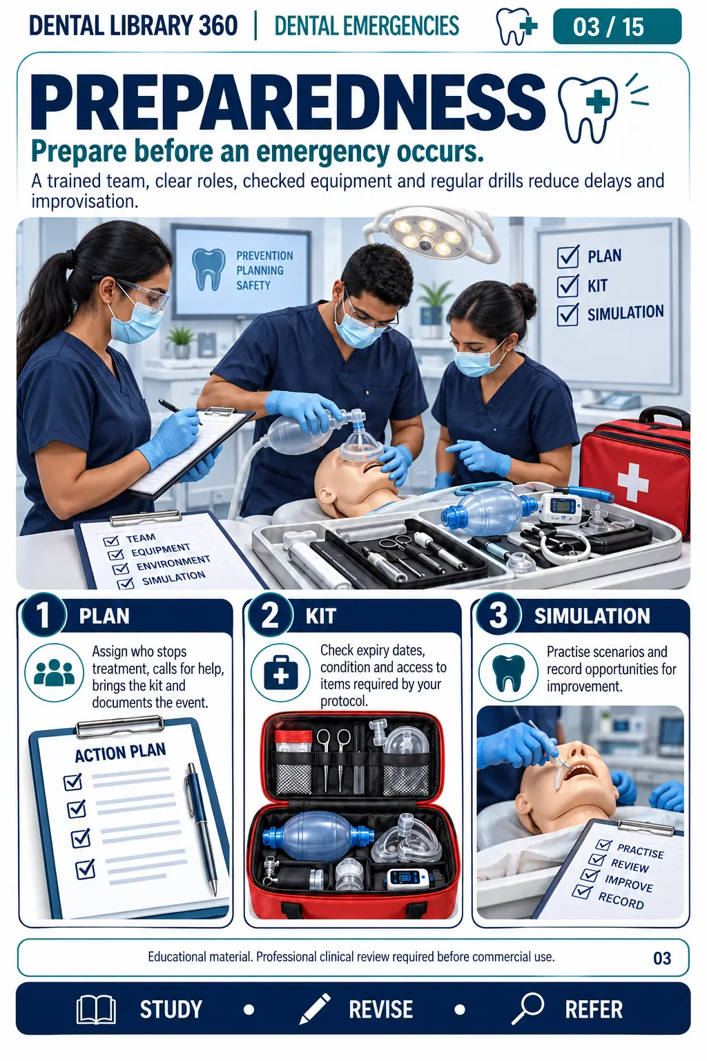 Sample page from the Dental Study Library 360 visual guides